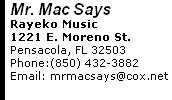 Mr. Mac Says